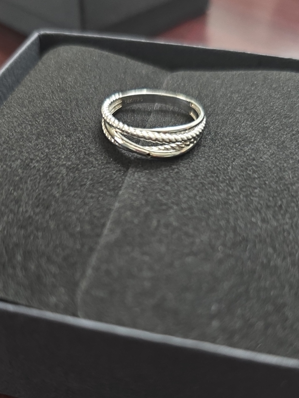 Elegant Twisted Silver Stackable Ring - Women's Jewelry